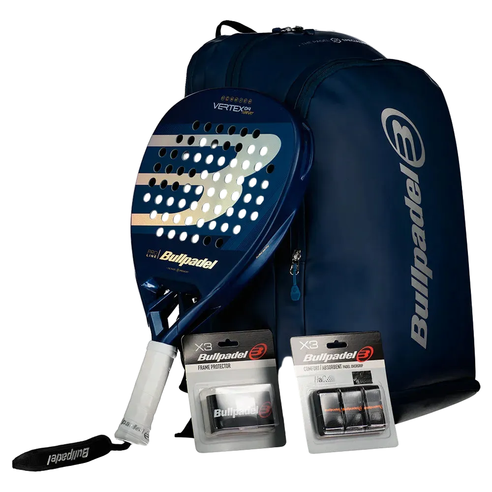 BULLPADEL Pack vertex04 2025 padel racket Navy Blue One Size